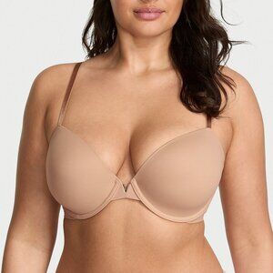 Victoria's Secret Love Cloud Smooth Lightly Lined Plunge Demi Bra | Tan | 36D